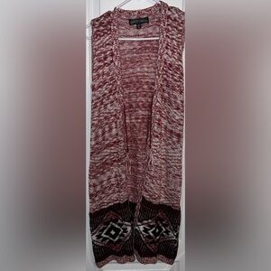 ALMOST FAMOUS like new Lightweight Sleeveless cardigan Southwestern Duster
